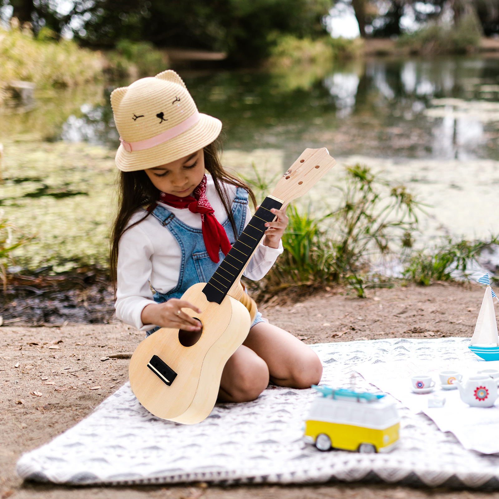 ULTNICE DIY Ukulele Making Kit with Synthetic Material Assorted Color for Kids and Family 1 Set