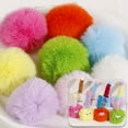 thumbnail image 4 of Imitation Hair Pompoms 5.5cm Faux Fuzzy Pompoms for Crafts Keychain Bag Charm Scarf Hats Shoes Decoration, 4 of 9