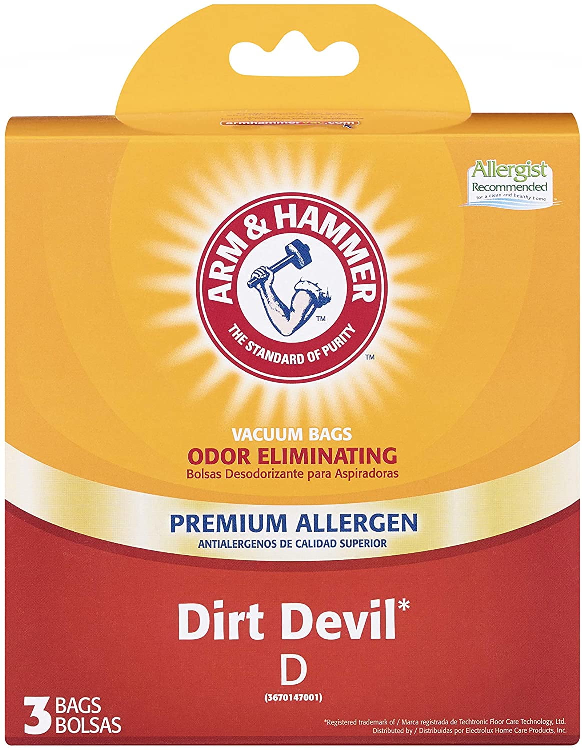 Arm & Hammer Dirt Devil Style D Premium Allergen Vacuum Bags (3 Pack