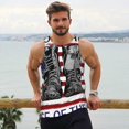 thumbnail image 6 of Fotbe Home Of The Free Because Of The Brave Pattern Men's Quick Dry Workout Tank Top Gym Muscle Tee Fitness Bodybuilding Sleeveless T Shirt Breathable Workout Shirt-Large, 6 of 9