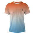 thumbnail image 3 of Men's All-Over Print Short Sleeve T-Shirt Fashion Floral Round Neck Casual Top for Spring Summer, 3 of 4