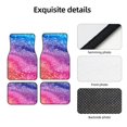 thumbnail image 4 of Fotbe Rainbow Glitter Cute Juego de 4 Tapetes para Auto con Estampado – Alfombrillas de Goma Reforzada, Diseño Antideslizante, Protección para Todo el Año – Vehículos, Autos, Camionetas y SUVs, 4 of 7