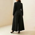 thumbnail image 6 of Ynynloco Women Suits 2 Piece Set Business Casual Dressy Oversized Blazer Jacket and High Waist Wide Leg Dress Pantsuits Formal Work Outfits, 6 of 6