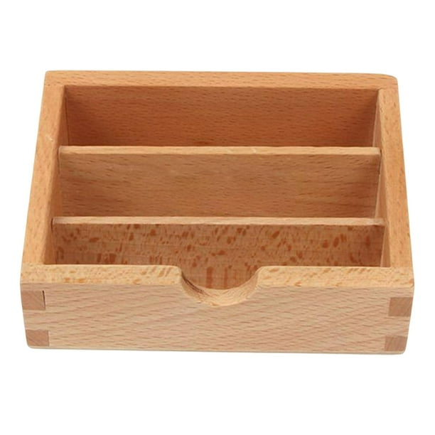 Caja de Tarjetas Organizador de Tarjetas Multifuncional en Madera Beech para Almacenar Cartas Didácticas Trading Cards Tarjetas de
