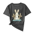 thumbnail image 1 of Camisas de Manga Corta para las Mujeres Moda Casual Impresión Cuello Redondo Suéter Tee Blusas, 1 of 4