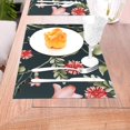 thumbnail image 5 of YFYANG Washable Heat-Resistant Placemats, 70% PVC/30% Polyester, Vintage Bohemian Floral Kitchen Table Mat, 12" x 18" 1 Pcs, 5 of 6