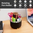 thumbnail image 3 of Organizador de escritorio Marbrasse que gira 360 grados con 5 compartimentos, 3 of 7