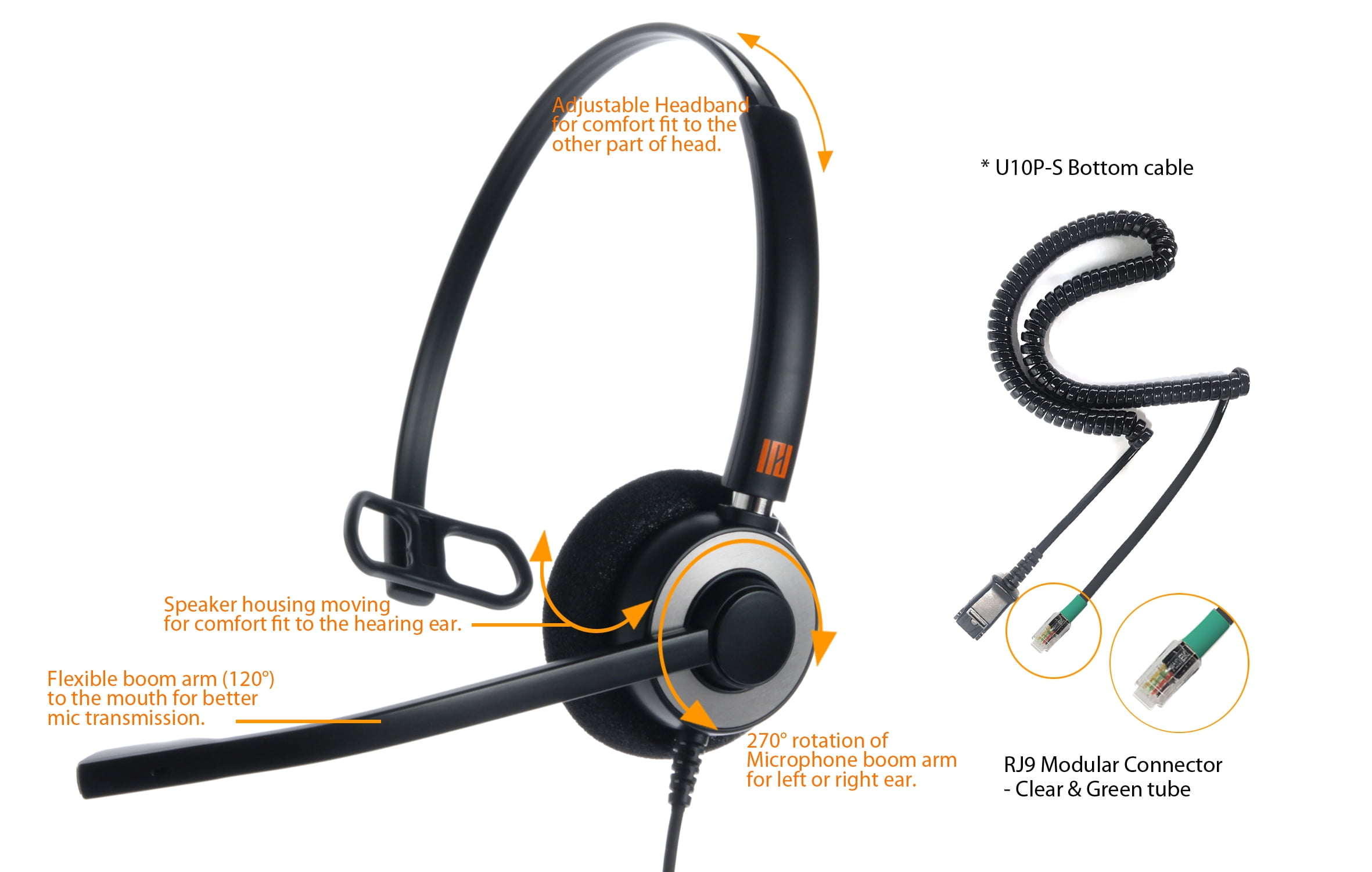 Phone Microphone Wantek Call Center Headset Headphone With Mic For