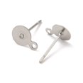 thumbnail image 2 of Resistant 304 Stainless Steel Stud Earring Findings Stainless Steel color 12x6x8.5mm Pin: 0.63mm, 2 of 3