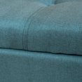 thumbnail image 4 of Harper Teal Fabric Storage Ottoman, 4 of 9