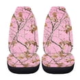 thumbnail image 4 of Jeiento Pink Camo Hunting Car Seat Covers for Front Seats Only, Universal Seat Covers for Auto Truck Van SUV, Car Accessories for Women Men, 4 of 7