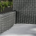 thumbnail image 3 of GDF Studio Healy Outdoor Wicker 5 Piece Dining Set with Cushion, Multibrown and Light Brown, 3 of 8