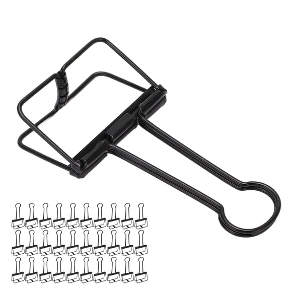 Clips de Liant de Fil, Pinces à Papier Serrage Fort 30Pcs 2 Pouces pour les Papiers Noir, Bronze, Bronze Violet