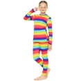 thumbnail image 2 of Stretch Is Comfort Oh so Soft Youth Girl's Set Long Sleeve Crew and Leggings Rainbow Small, 2 of 6