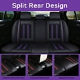 thumbnail image 2 of Maidao Car Seat Covers Full Set for Lexus for SC 2019-Present 5 Seats Waterproof Premium Leather Front and Back Seat Protectors Black and Purple, 2 of 6