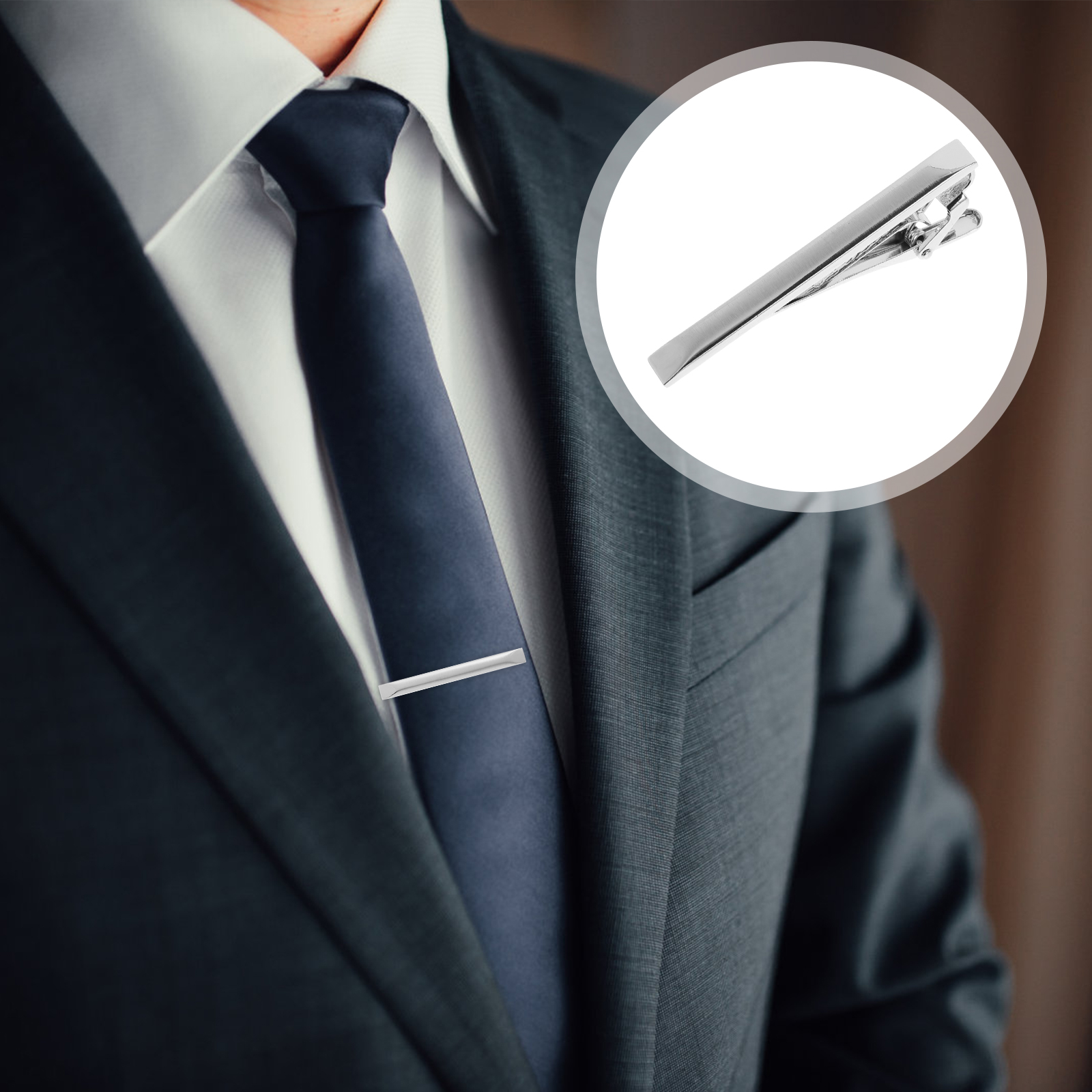 Lot De 2 Pinces à Cravate Dorées - Accessoire élégant Pour Homme, Mariage, Bureau, Quotidien