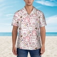 thumbnail image 2 of Susaid Cute Rabbit Print Hawaiian Shirts for Men Women,Hawaiian Summer Short-Sleeve Casual Relaxed-Fit Button-Down,X-Large, 2 of 7