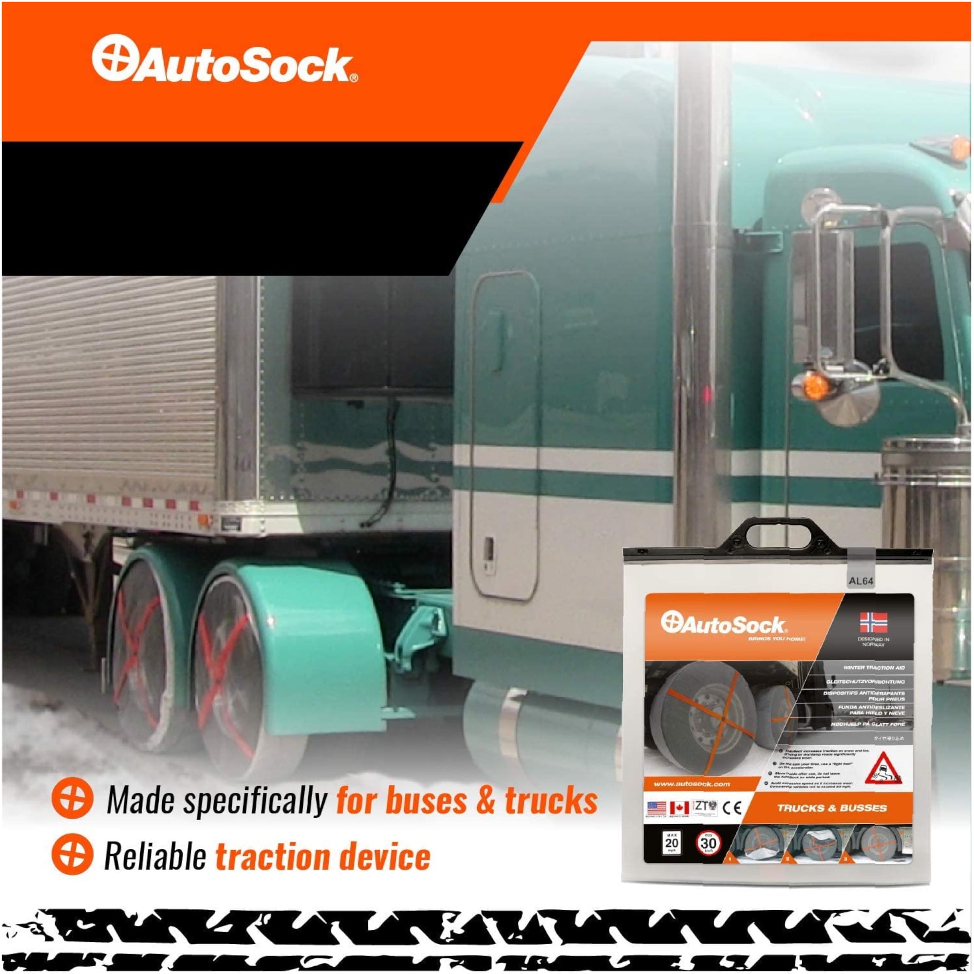 autosock al 64 size al 64 タイヤ チェーン 代替 品 AutoSock for trucks AL 64 AL64