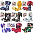 thumbnail image 2 of Kit de juguetes de robot de transformación 2024, modelos de 12 cm, 2 en 1, modelo de un solo paso, juguetes de transformación deformados, dinosaurios, coche, regalo para niños con caja, 2 of 4