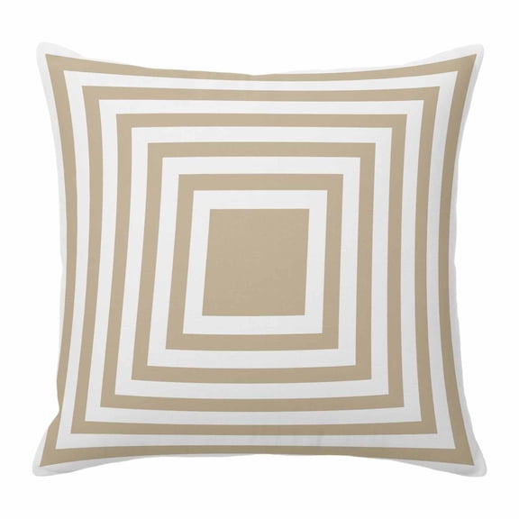 Throw Pillow Covers, Beige White Geometric 26x26 Pillow Covers for Couch/Sofa/Bed, Square Minimalist Modern Decorative Square Linen Cushion Pillowcase for Home Decor