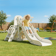 thumbnail image 4 of TLSUNNY Kids Slide Climber with Basketball Hoop, 4-in-1 Stair Slides, with Anti-Slip Steps, Indoor Outdoor Playground, 4 of 10