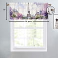 thumbnail image 4 of Lavender Eiffel Tower Curtain Valance for Kitchen Romantic Paris Decoration Window Valance for Living Room Bedroom, Kitchen Valance Rod Pocket Window Curtain 54 by 18 in, 1 Panel, 4 of 6