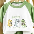 thumbnail image 4 of Nwiuh Toddler Boys Outfit Sets, 2 Piece Graphic Summer T-shirts and Shorts (Light Green, 6-12 Months), 4 of 5