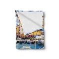 thumbnail image 2 of Italy Soft Flannel Fleece Blanket, Colorful Procida Island with Fishing Boats Summertime Tourism Vacation Travel Theme, Cozy Plush for Indoor and Outdoor Use, 60" x 80", Multicolor, by Ambesonne, 2 of 6