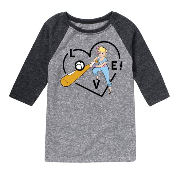 Toy Story - Bo Peep Baseball Love - Toddler And Youth Raglan Graphic T-Shirt