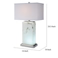 thumbnail image 5 of 29 Inch Table Lamp - White Marble Stand - Rectangular Shade - Metal Base, 5 of 5