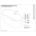 thumbnail image 6 of Kingston Brass VTDE593023C426 59-Inch Acrylic Oval Double Ended Freestanding Tub with Drain in Glossy White/Polished Nickel, 6 of 8