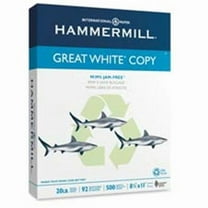 Hammermill  Copy Paper- White - 8-.50in.x11in. - 20Lb- 3HP- 92 GE-102 ISO- 5000-CT