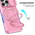 thumbnail image 5 of Allytechgroup Magnetic For iPhone 15 Pro Max Case with Ring, [1x Screen Protector] [Slide Camera Cover] Military Grade Drop Protection Back Cover For iPhone 15 Pro Max, Pink, 5 of 10