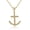 Yellow, variant on 925 Sterling Silver CZ Womens Cross Anchor Pendant Necklace