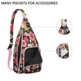 thumbnail image 2 of Boho Waterproof Hiking Sling Backpack for Women – Retro & Rustic Lightweight Crossbody Bag with Adjustable Strap, Floral Chest Bag for Travel, Outdoor Adventures & Everyday Use, 2 of 4