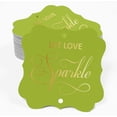 thumbnail image 2 of Inkdotpot Let Love Sparkle Wedding Bottle Tag Real Gold Foil Favor Bracket Shape Hang Tags Pack Of 100, 2 of 6