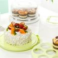 thumbnail image 6 of Dopebox Cake Box, Transparent 10" Cake Carrier with Lid And Handles, Round Cake Carrier, 7 Cupcakes Carrier Holder Portable Cake Storage Container Stand Kitchen Cooking Box, Ergonomic Design (B), 6 of 10