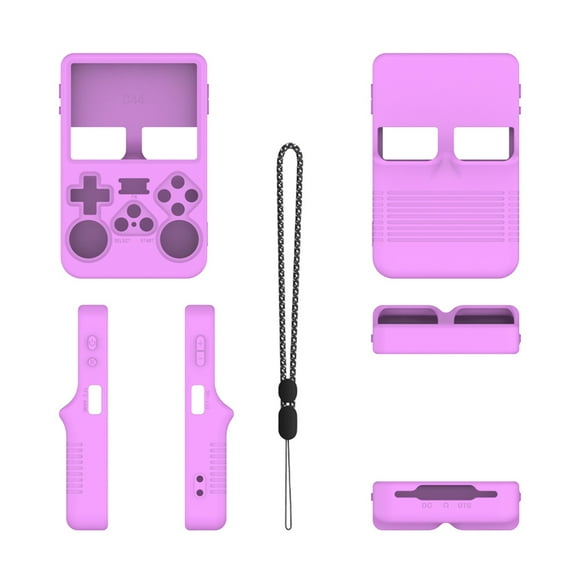 Peggybuy Silicone Protective Case for ANBERNIC R36S Handheld Game Console (Purple)