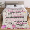 thumbnail image 2 of Cozy Flannel Throw Blanket with "Best Friend" Design Soft All Season Comfort for Women Ideal for Birthdays Christmas and Home Decor Birthday Gift Playful Design Soft, 2 of 7