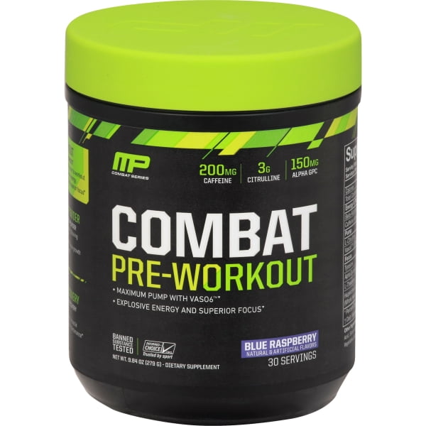 MusclePharm Combat PreWorkout 30 Servings Blue Raspberry