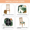 thumbnail image 4 of Tropical Palm Leaves in Hawaii Seat Covers for Dining Room Chairs Set Of 4,Stretch Printed Washable Chair Seat Cover with Elastic Ties and Button,Removable Waterproof Couch Cushion Covers, 4 of 6