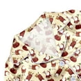 thumbnail image 4 of WOYY Family Matching Pajamas Silk Santa Print Long Sleeve Shirt Pants Loungewear Jammies, 4 of 5