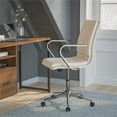 thumbnail image 2 of Bowery Hill Faux Leather Swivel Office Chair in Taupe Beige/Chrome, 2 of 7