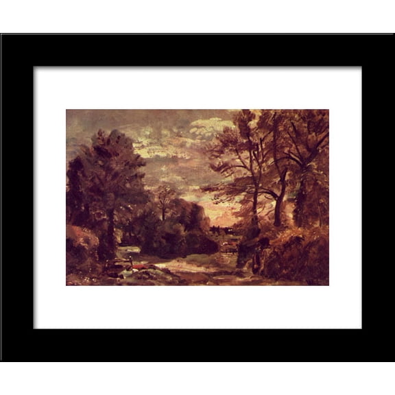 Country road 20x24 Framed Art Print by John Constable