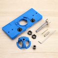 thumbnail image 2 of 35mm Concealed Hinge Jig Guide Locator Kit with Drill Bit - Hinge Drilling Hole Router Jig Hardware Template Guide Woodworking Tools for Kitchen Cabinet Doors Hinge (blue), 2 of 5