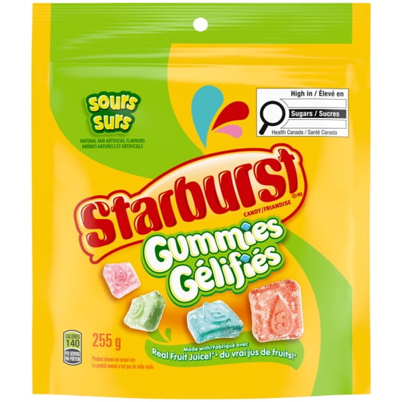 STARBURST, Sour Gummy Candy, Sharing Bag, 255 g