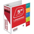 thumbnail image 3 of 2 Pack of 5 Inch 3 Ring Binder with Locking Angle D Rings, Professional Heavy Duty Large Storage Binder with Pockets, Fits 8.5 x 11 Inch Sheets, Non-, 3 of 6