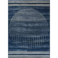 thumbnail image 2 of Mark&Day Area Rugs, 7ft Round Neerbosch Modern Ink Blue Area Rug, Blue White Grey Carpet for Living Room, Bedroom or Kitchen (6'7" Round), 2 of 8