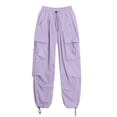 thumbnail image 6 of Noric Women's Plus Size High Waist Cargo Pants Loose Lightweight Casual Drawstring Workout Yoga Athletic Joggers with Pockets, 6 of 6