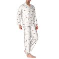 thumbnail image 2 of Sikiie Dachshund Dog Puppy Mens Pajama Set, Soft Warm Long Sleeve Sleepwear, Cozy Button-Down Pjs for Men-X-Large, 2 of 7